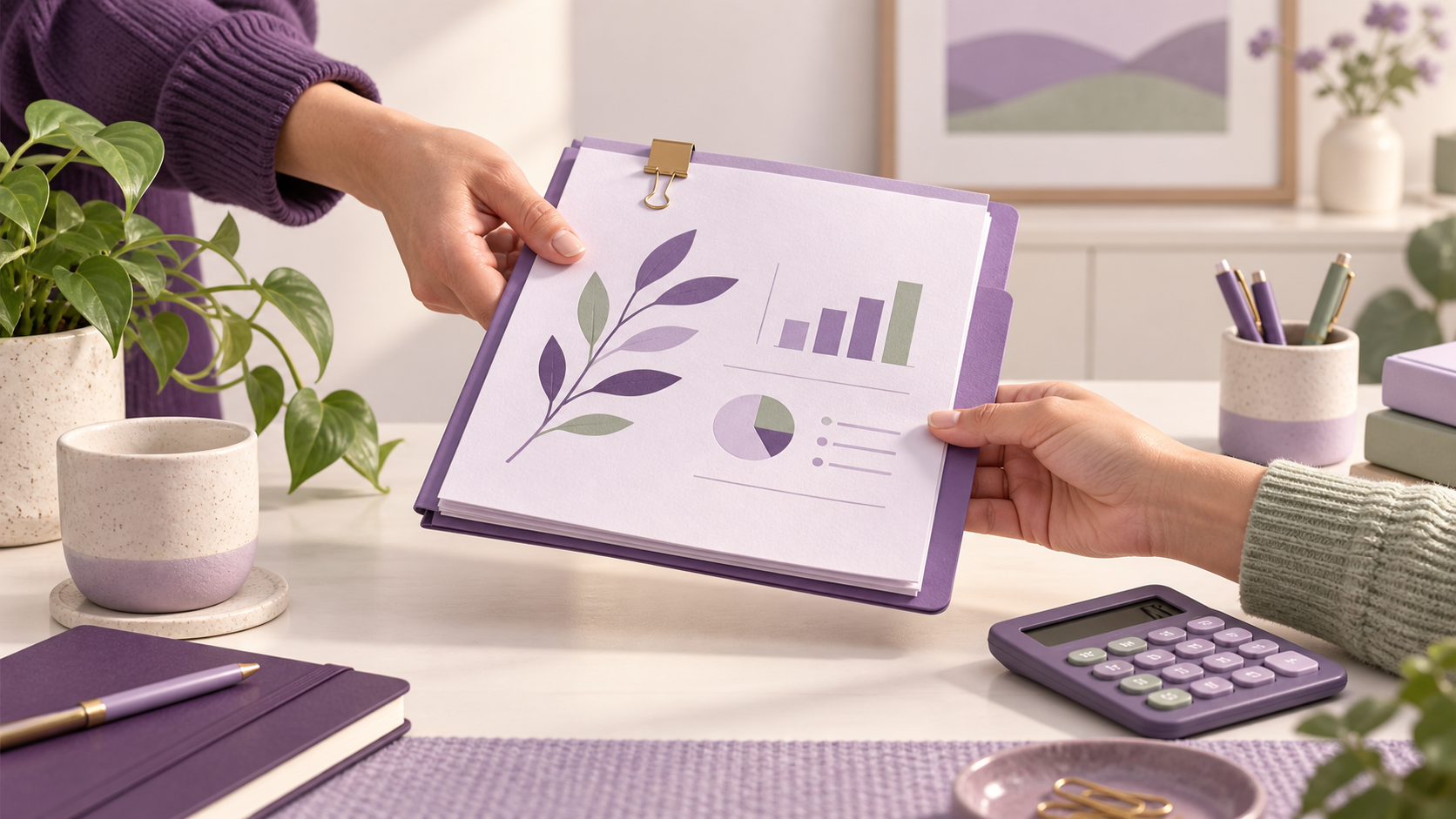 Bookkeeping consultation and secure exchange of organized business records.